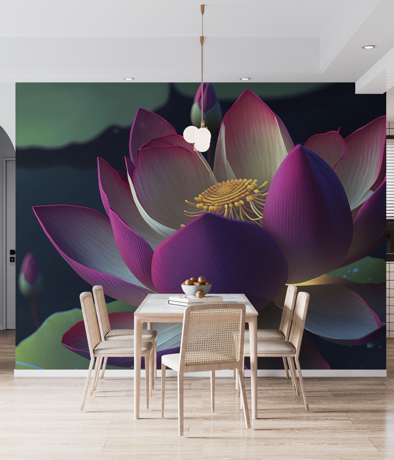 Fototapeta Fioletowy obszerny kwiat 3D