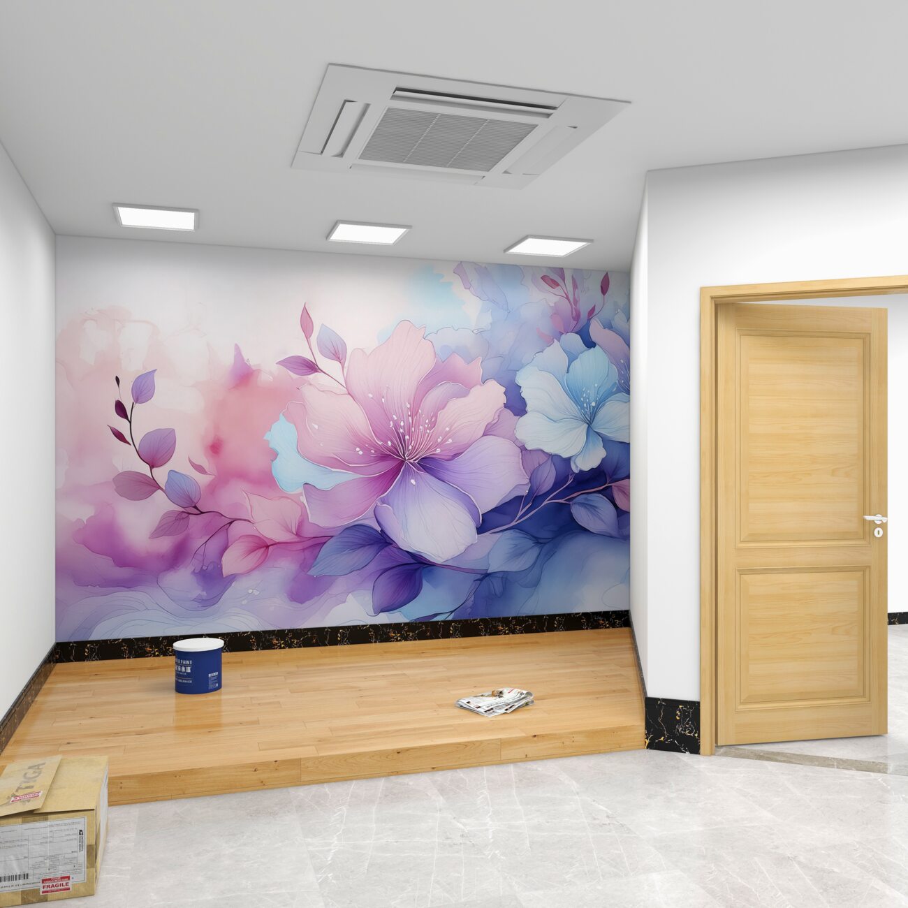 Fototapeta Blossom of Cherry Branch of Lilac