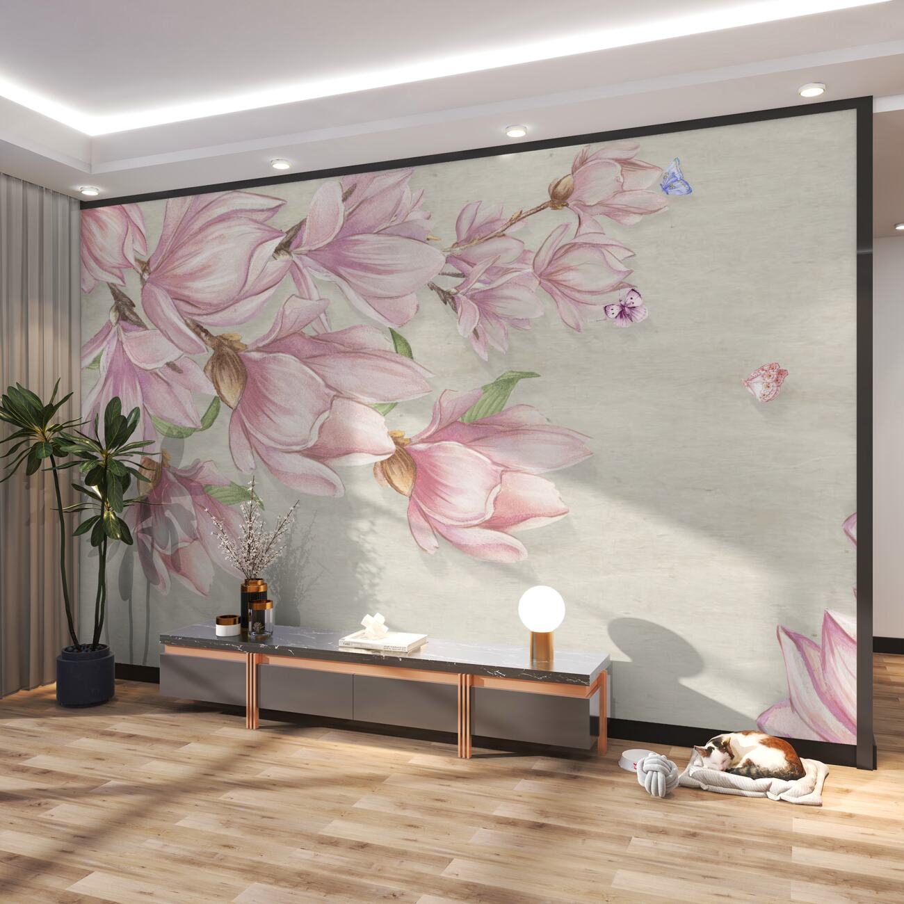 Fototapeta Magnolia kwitnąca różowa