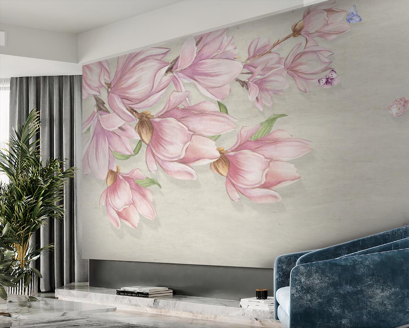 Fototapeta Magnolia kwitnąca różowa
