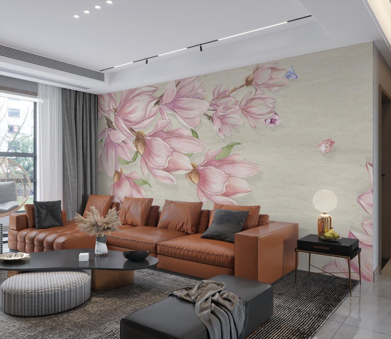 Fototapeta Magnolia kwitnąca różowa
