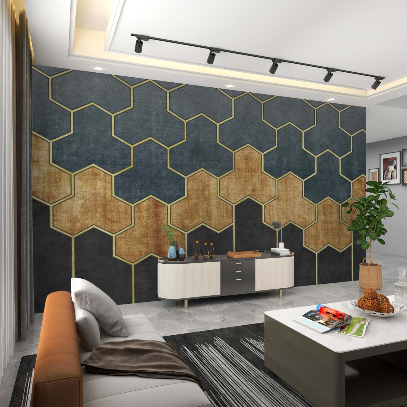 Fototapeta Marmur w teksturze geometrycznych
