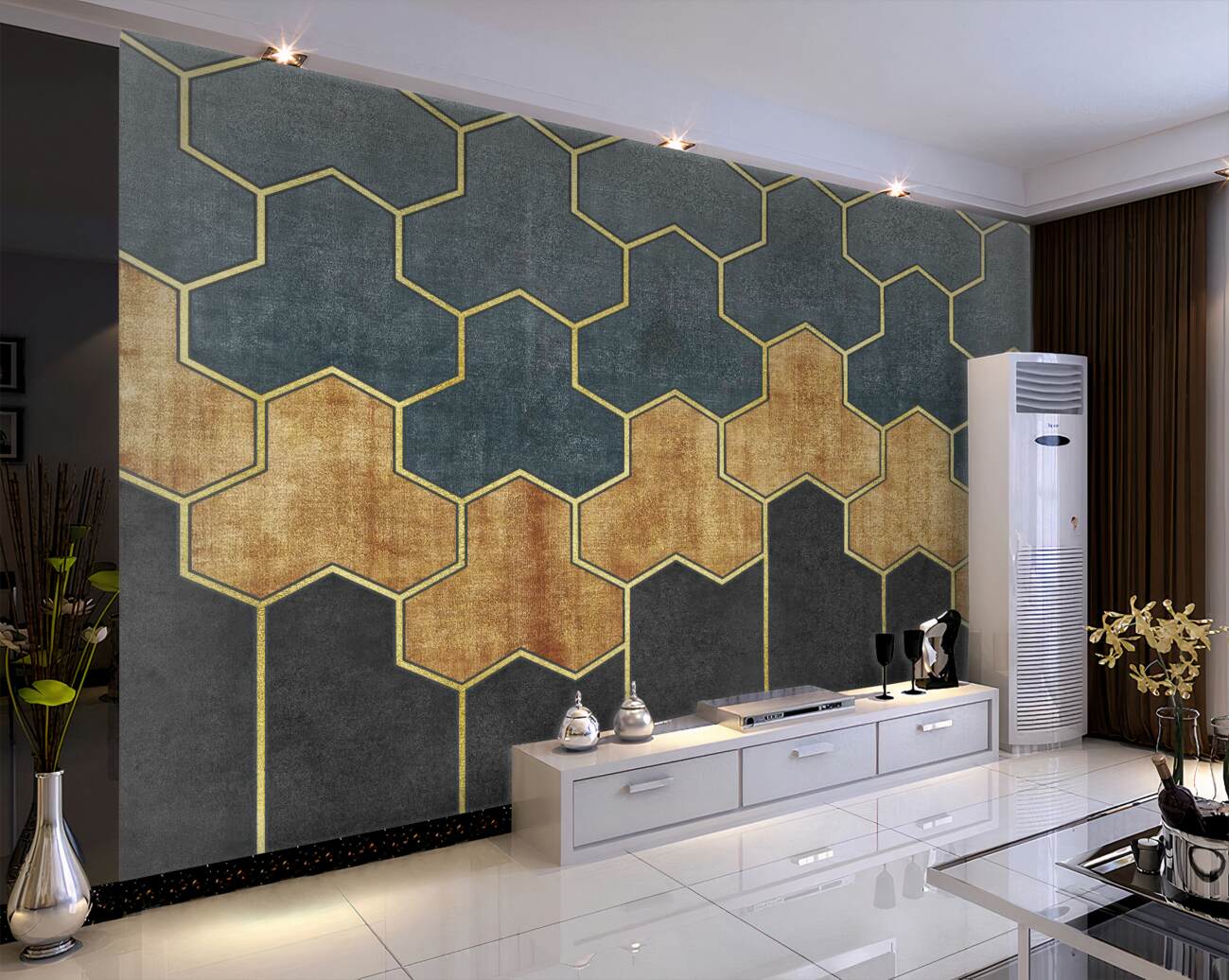 Fototapeta Marmur w teksturze geometrycznych