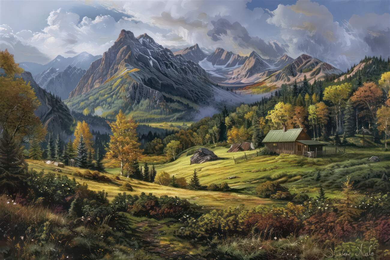 Fototapeta Jesienne lakier w górach