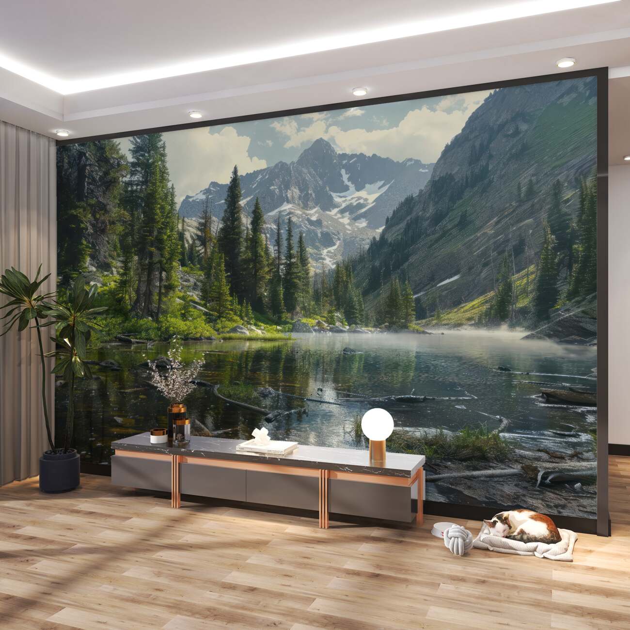 Fototapeta Spokojne jezioro górskie