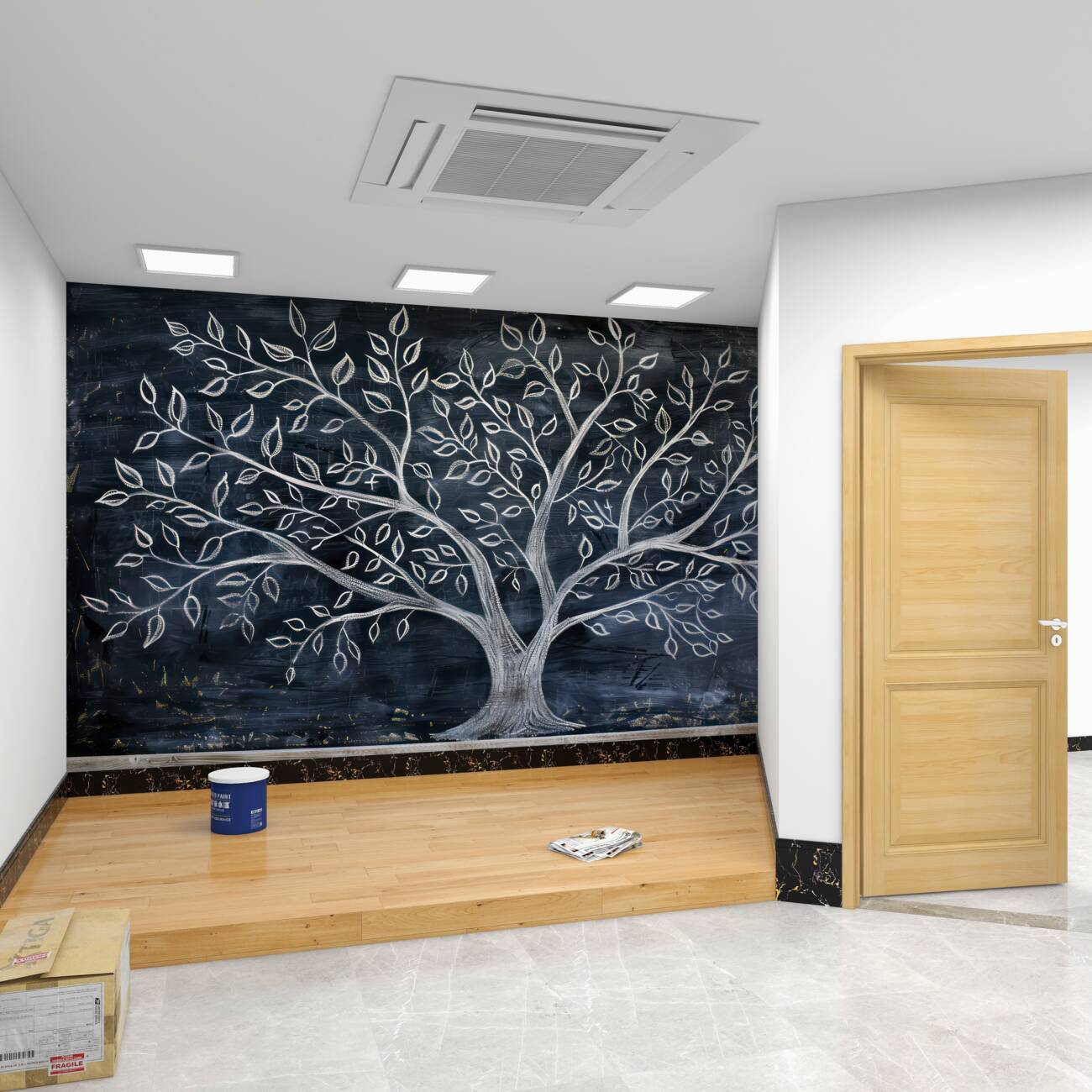 Fototapeta White -put Tree w nocy