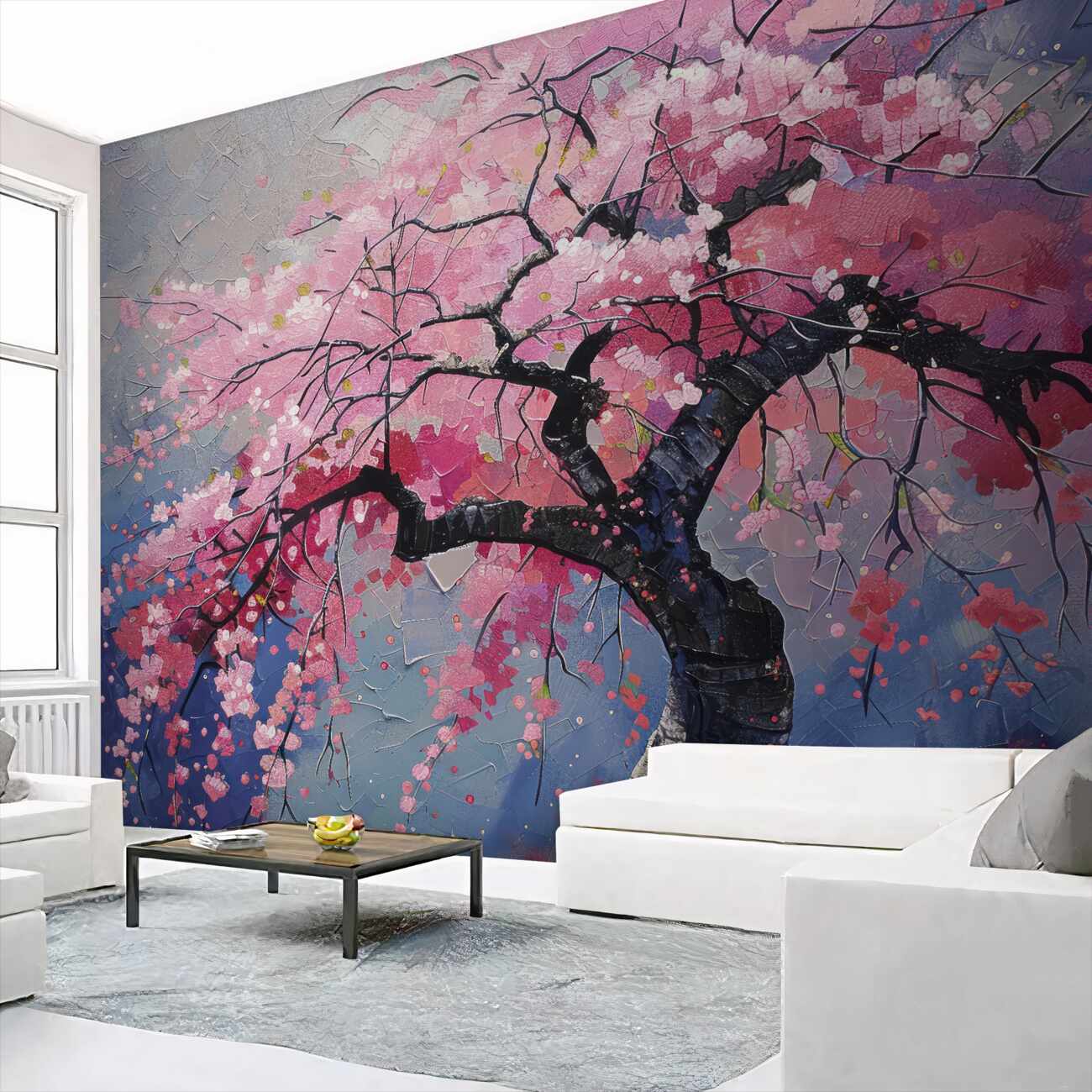 Fototapeta Lilac kwiaty na starym drzewie