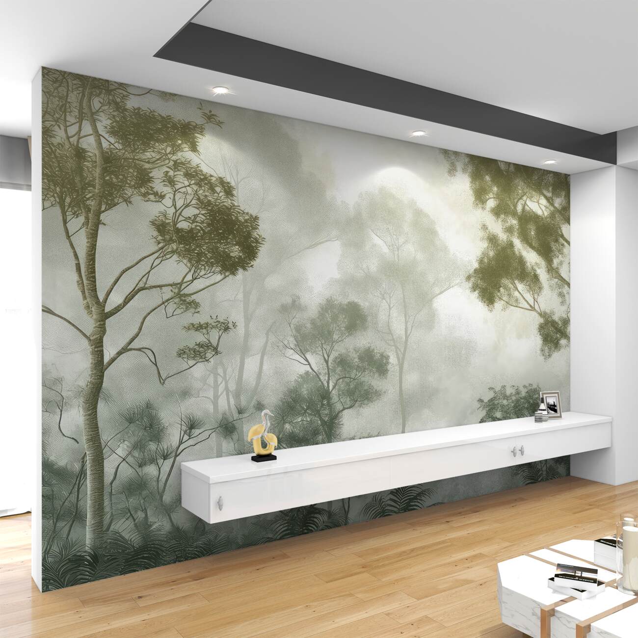 Fototapeta Foggy Forest Błogość