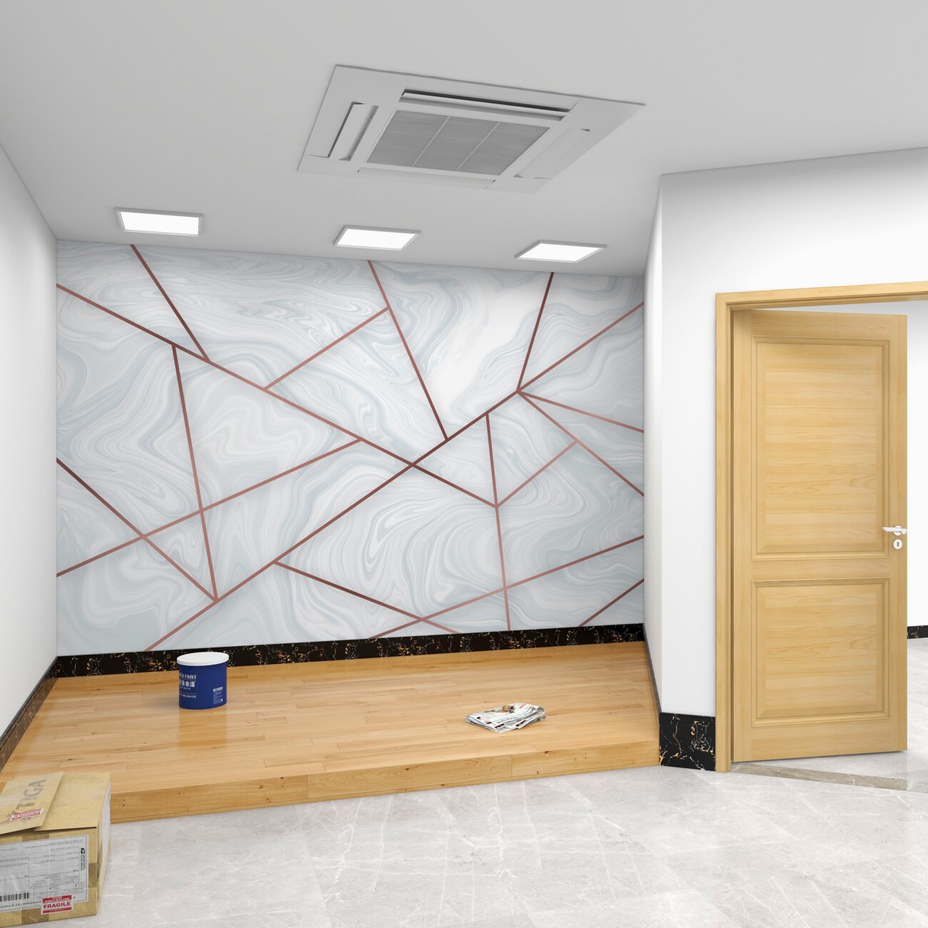 Fototapeta Ściana geometryczna