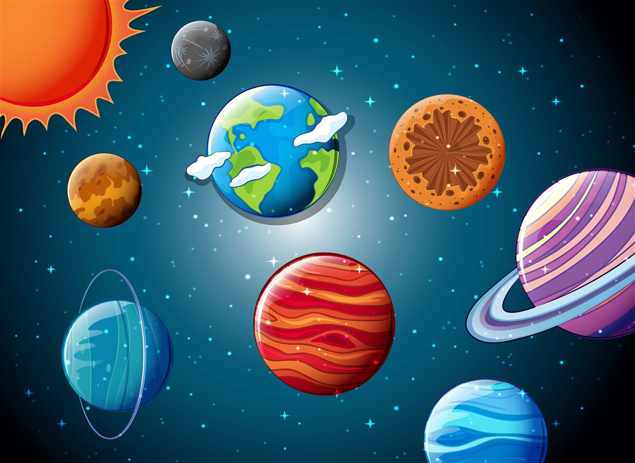 Fototapeta Wiele planet w kosmosie