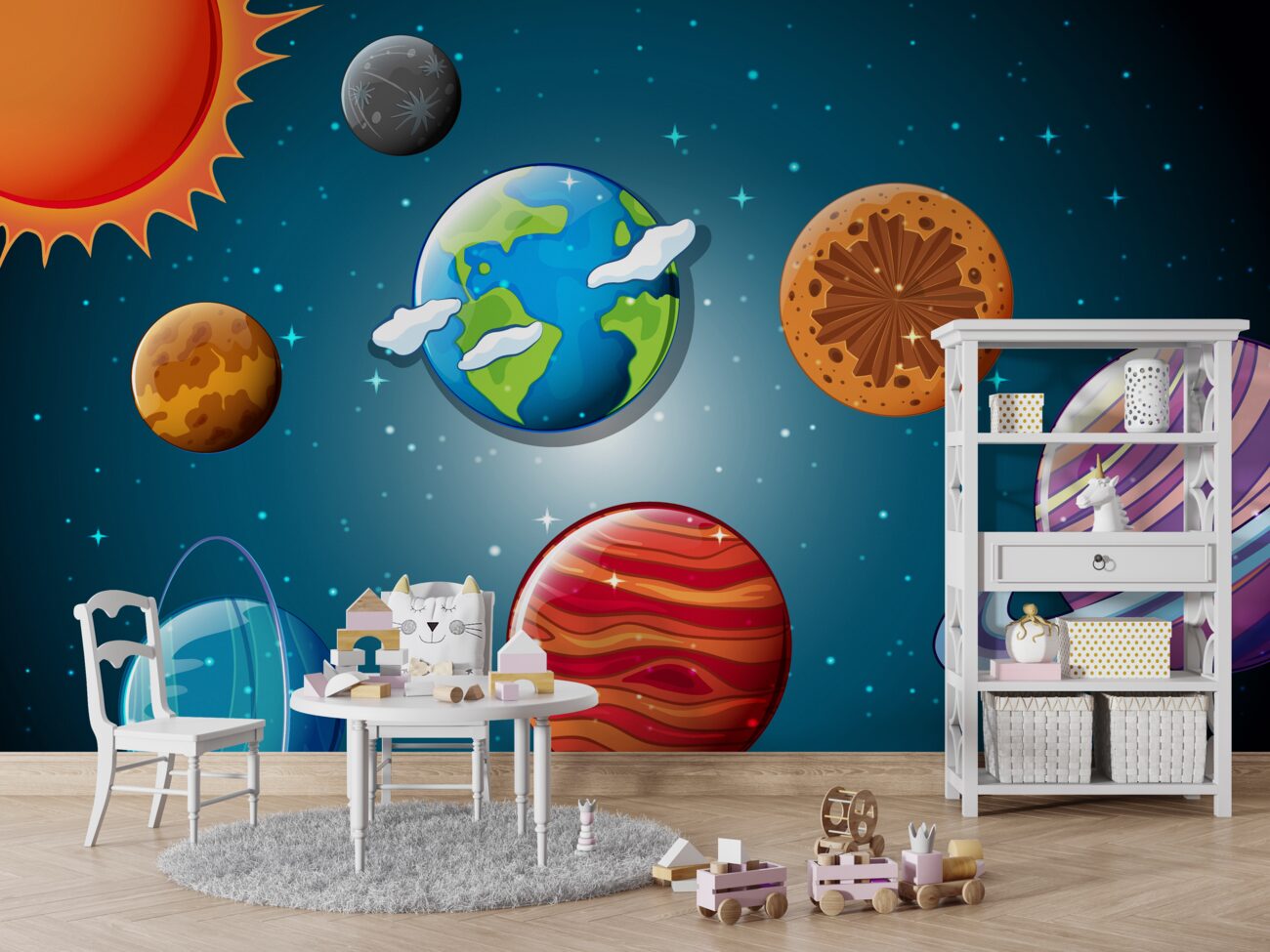 Fototapeta Wiele planet w kosmosie