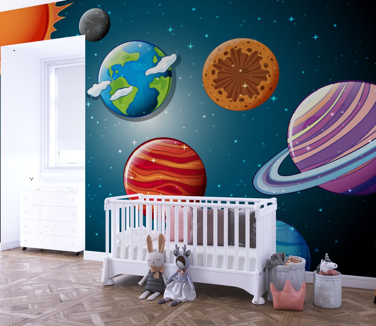 Fototapeta Wiele planet w kosmosie