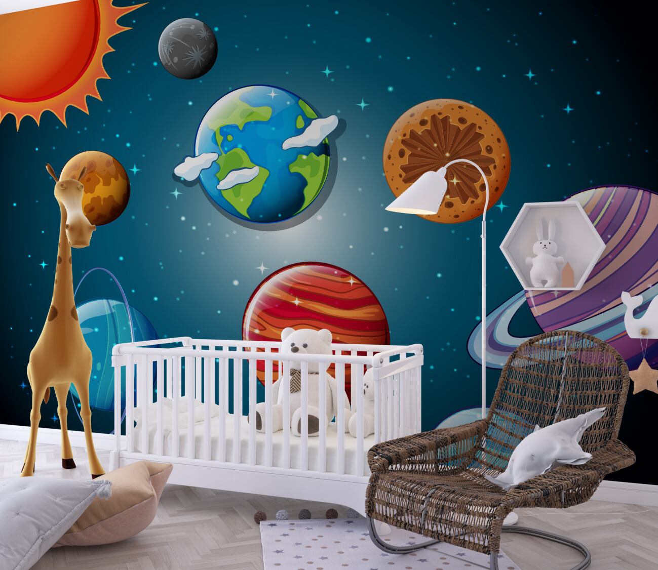 Fototapeta Wiele planet w kosmosie
