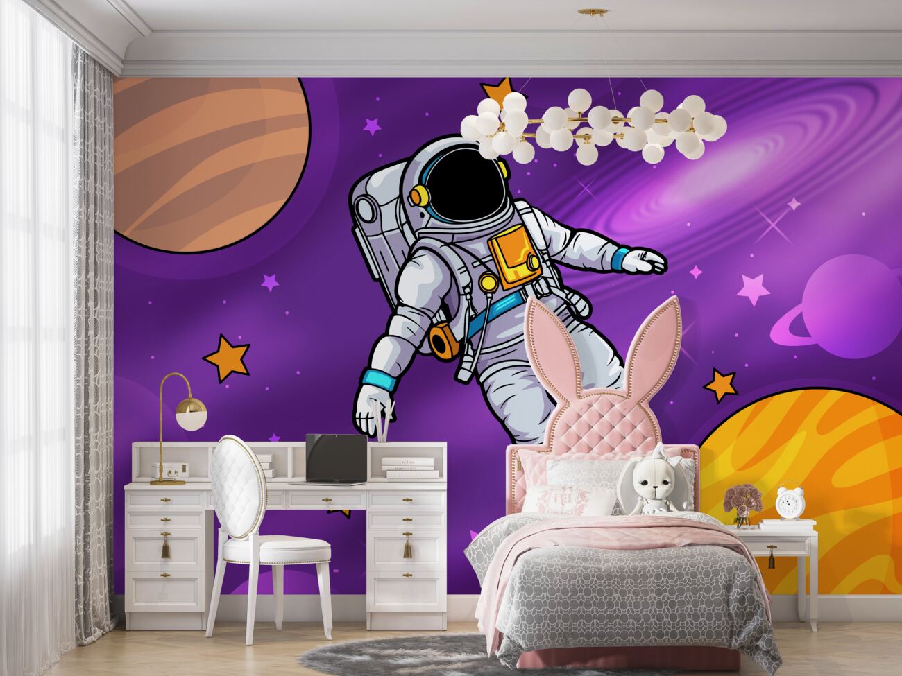Fototapeta Astronauta rośnie w zerowej sile grawitacyjnej