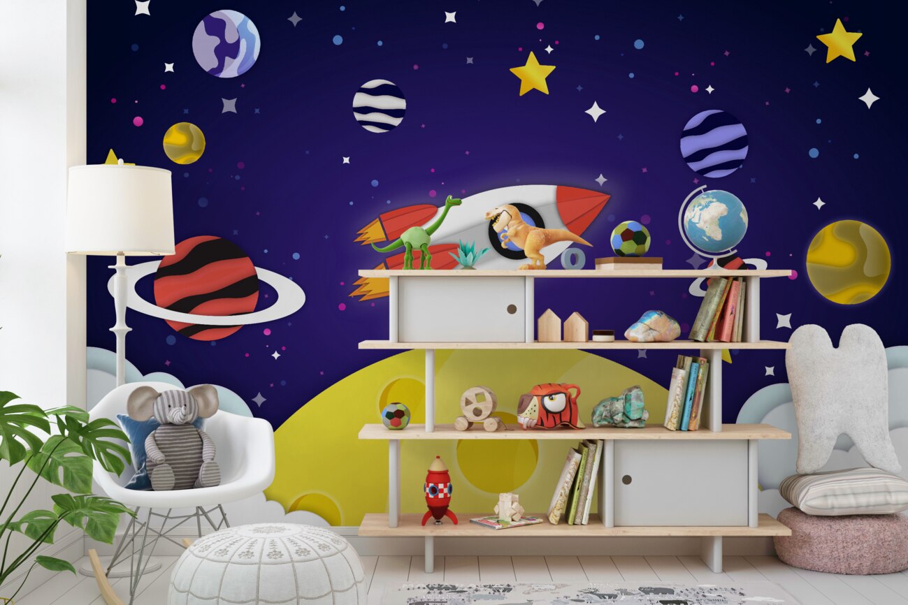 Fototapeta Statek kosmiczny i planeta