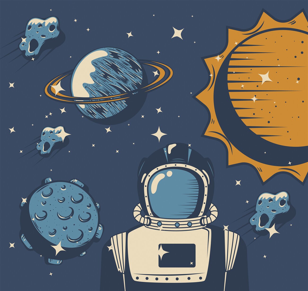 Fototapeta Astronauta na tle przestrzeni