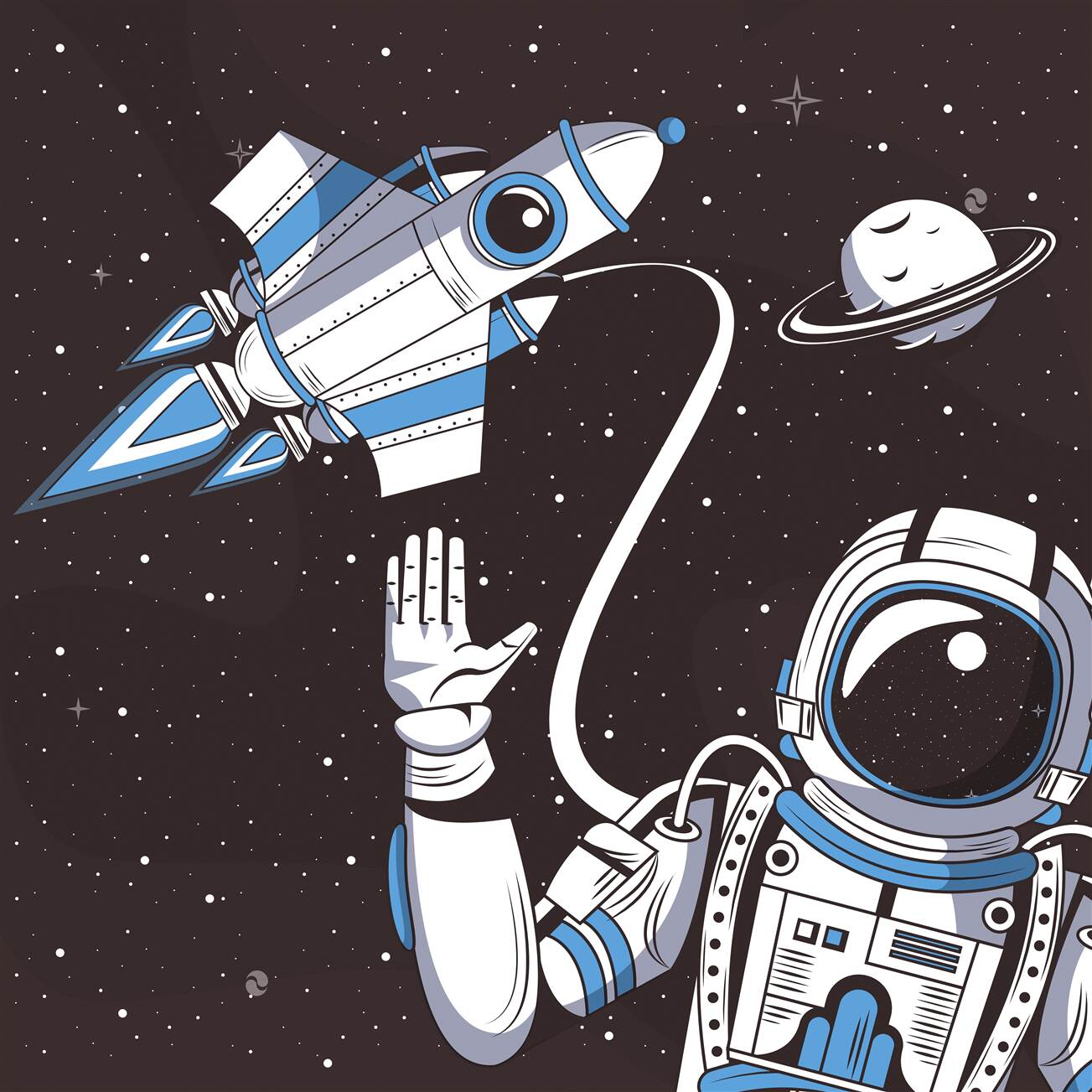 Fototapeta Astronauta i przestrzeń
