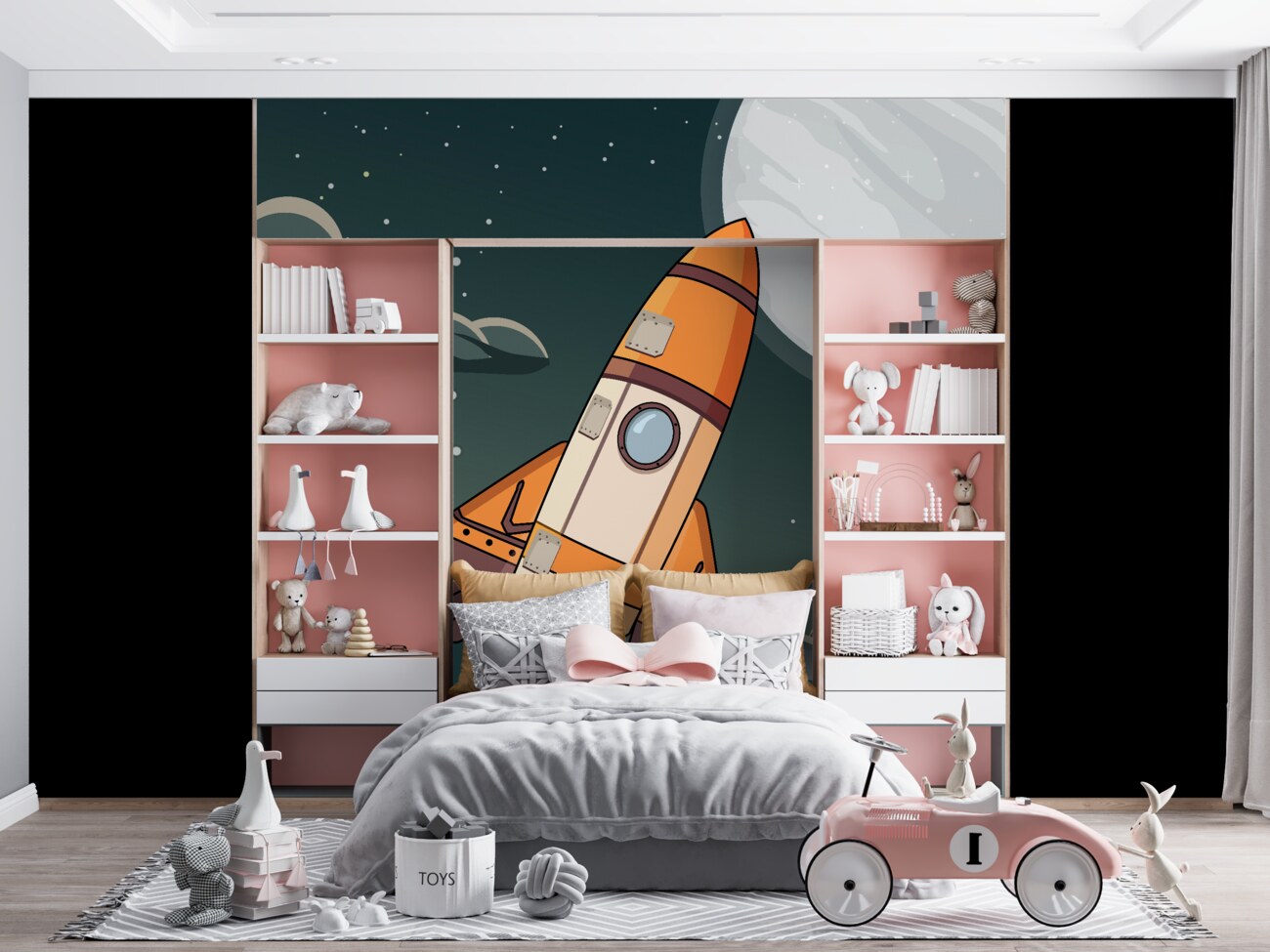 Fototapeta Lot pomarańczowego pocisku