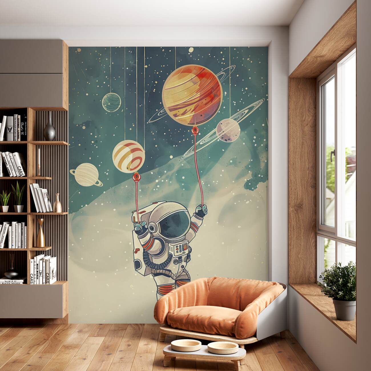 Fototapeta Astronauta przyłapany na planetach