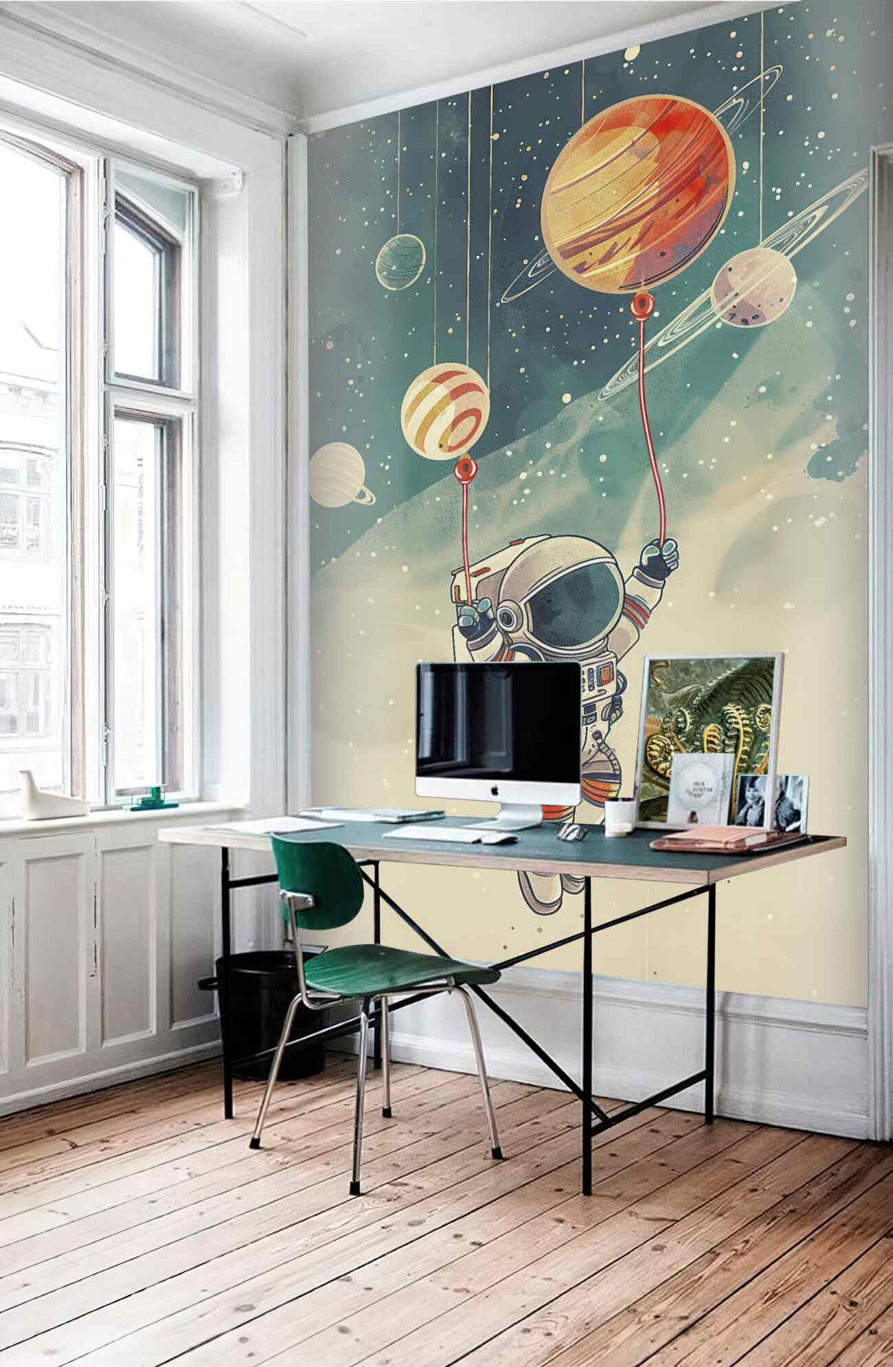 Fototapeta Astronauta przyłapany na planetach
