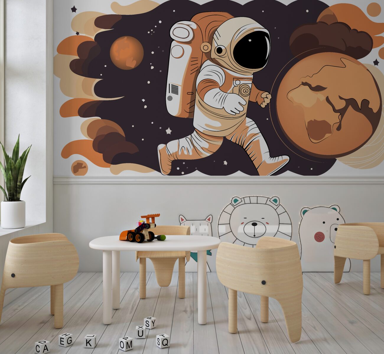 Fototapeta Astronauta wykonuje swoją misję