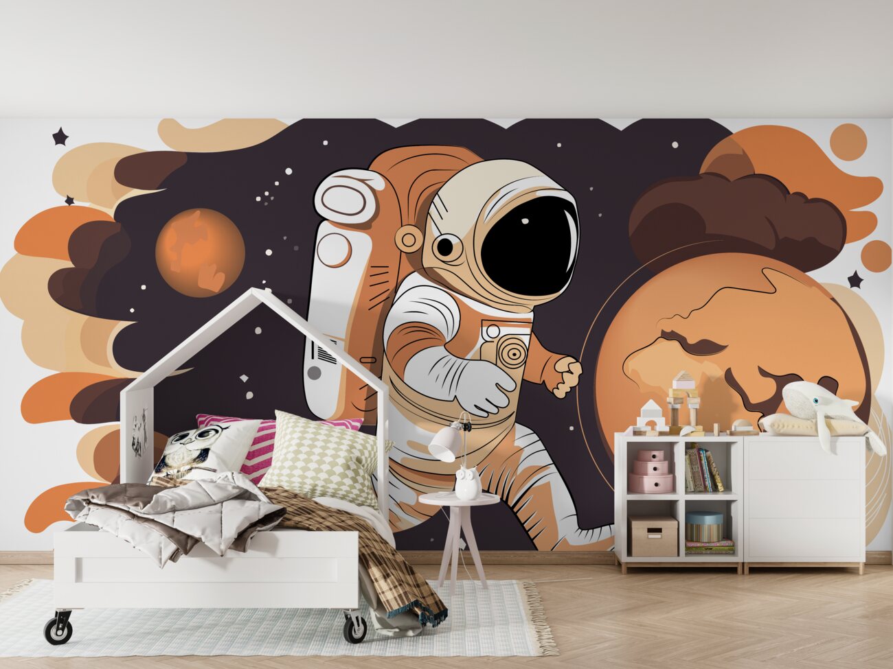 Fototapeta Astronauta wykonuje swoją misję