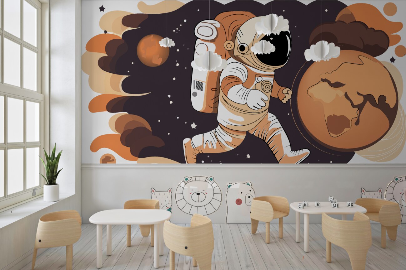Fototapeta Astronauta wykonuje swoją misję