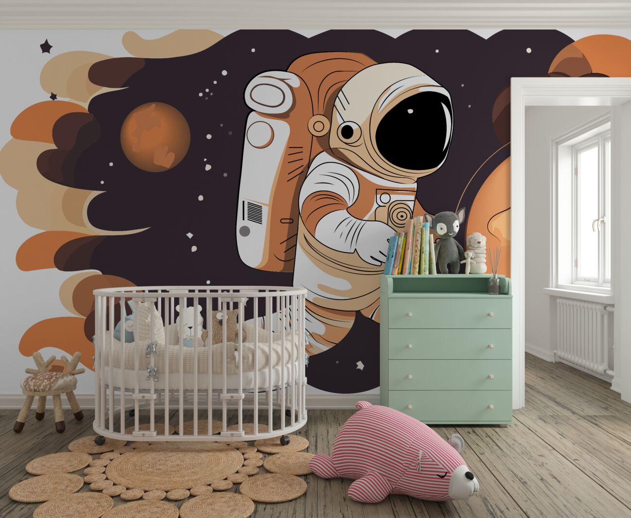 Fototapeta Astronauta wykonuje swoją misję