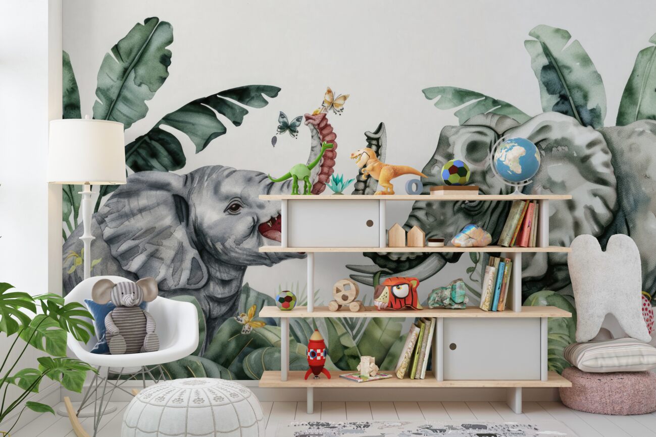 Fototapeta Elephant and Elephant Walk