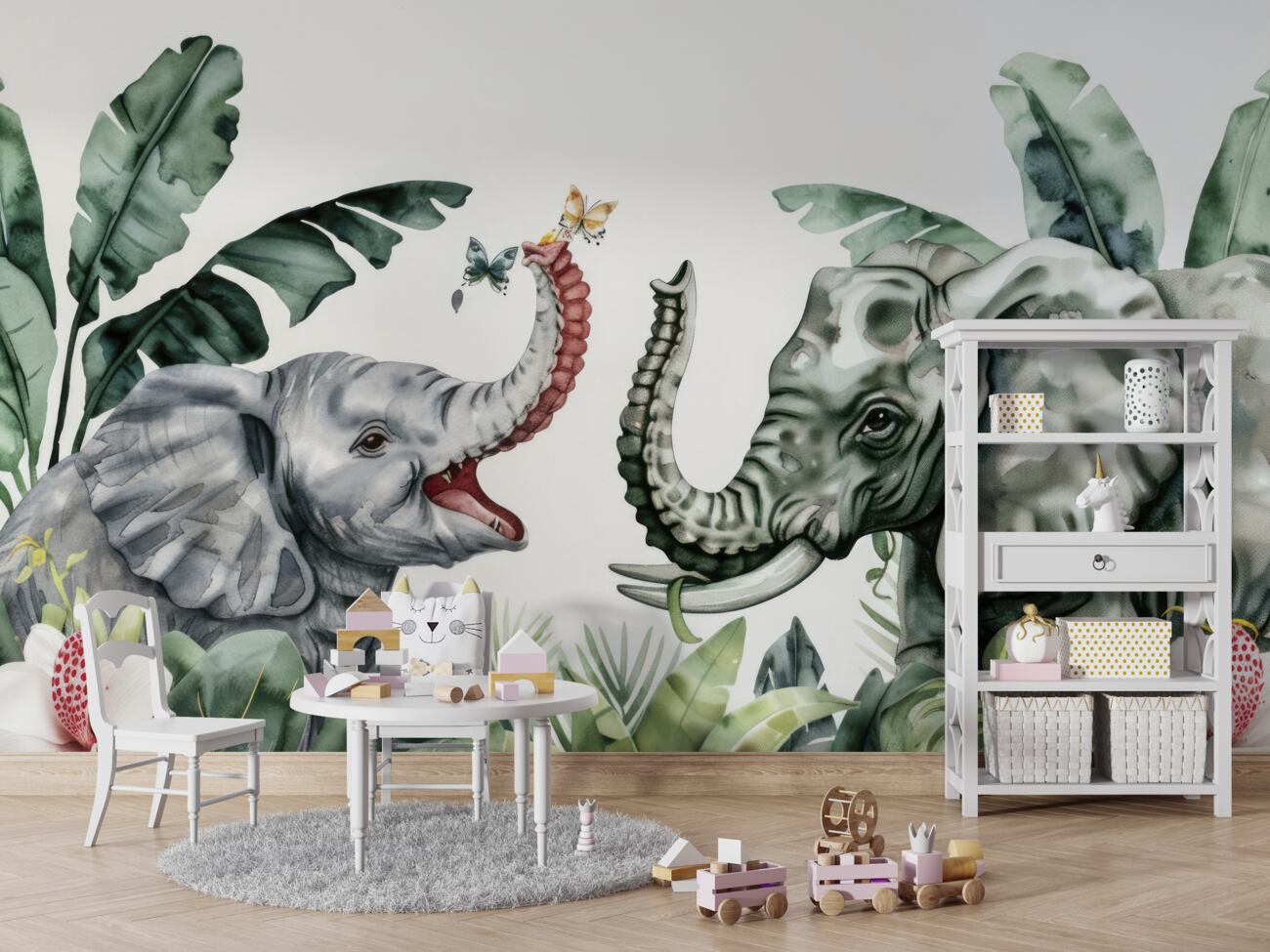 Fototapeta Elephant and Elephant Walk