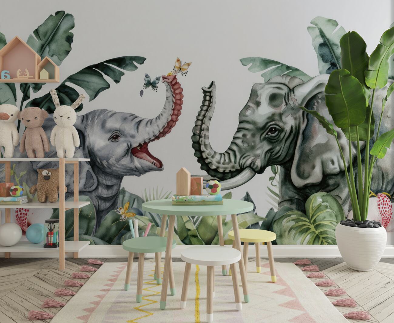 Fototapeta Elephant and Elephant Walk