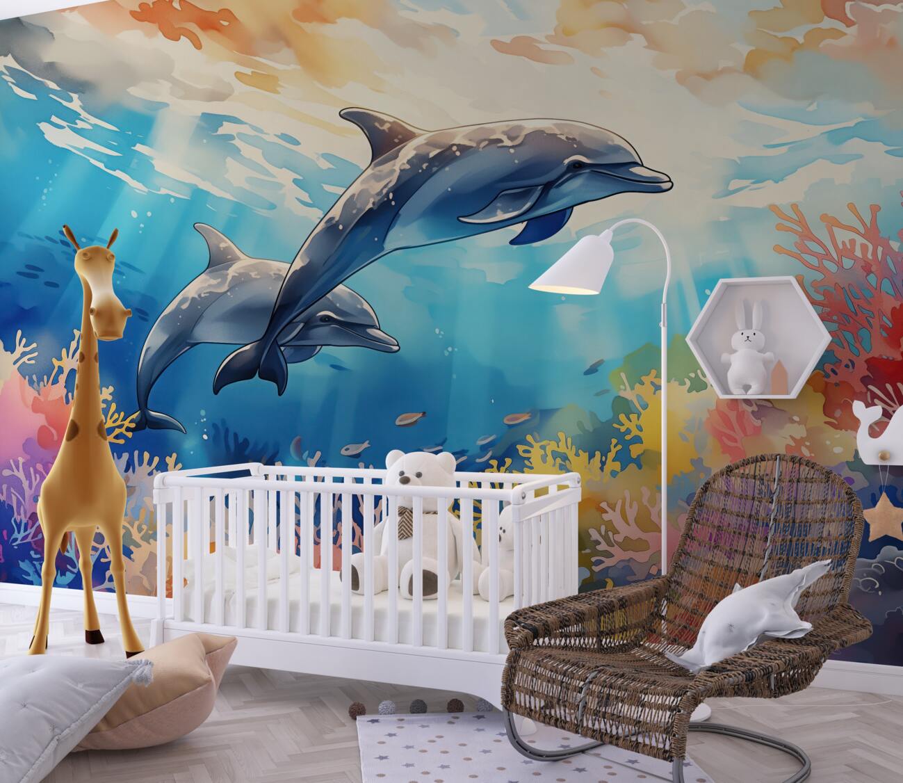 Fototapeta Dolfiny lubią pływać