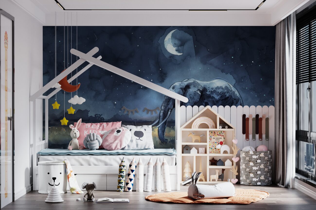 Fototapeta Elephant Night Walk