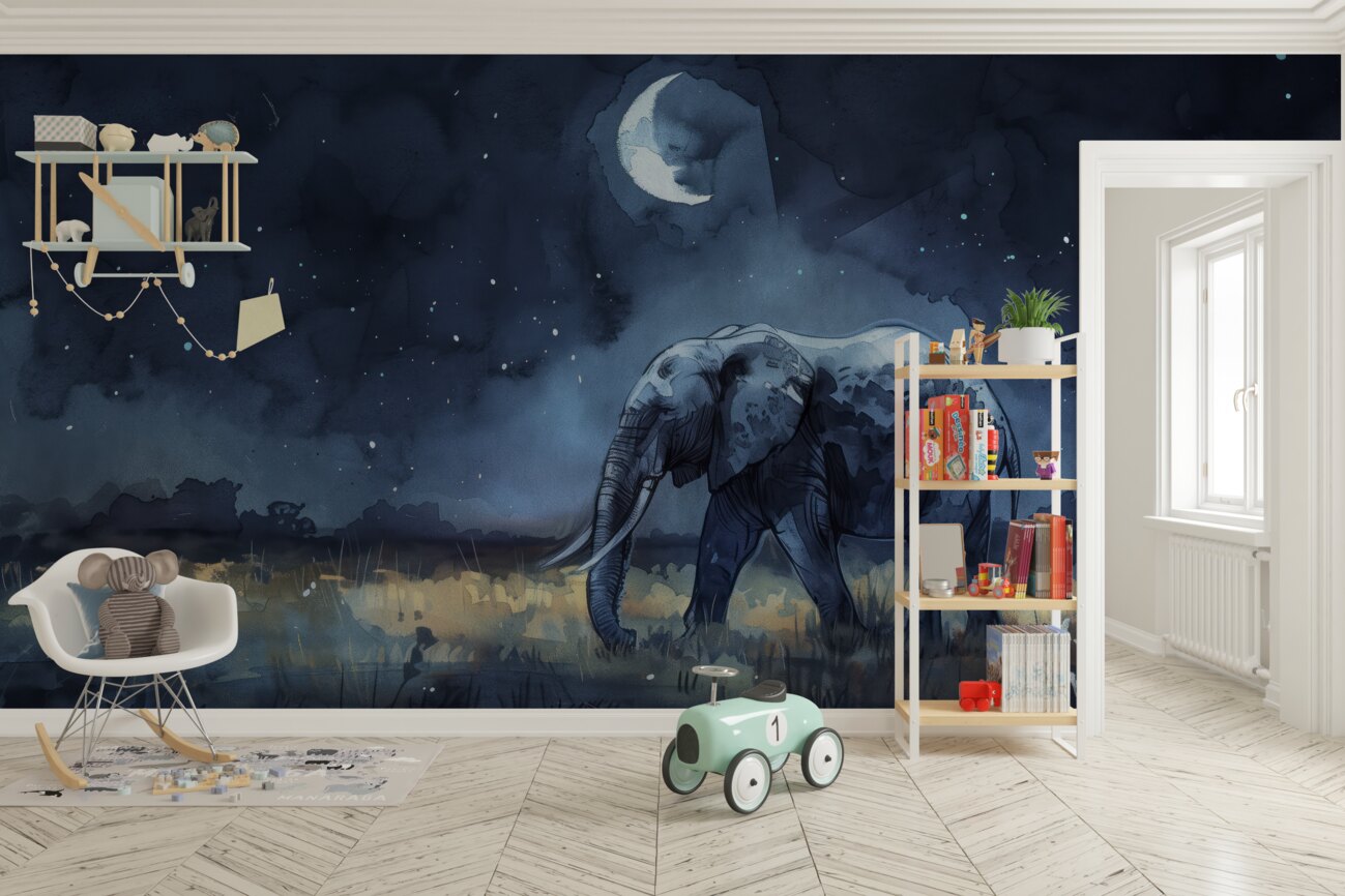 Fototapeta Elephant Night Walk