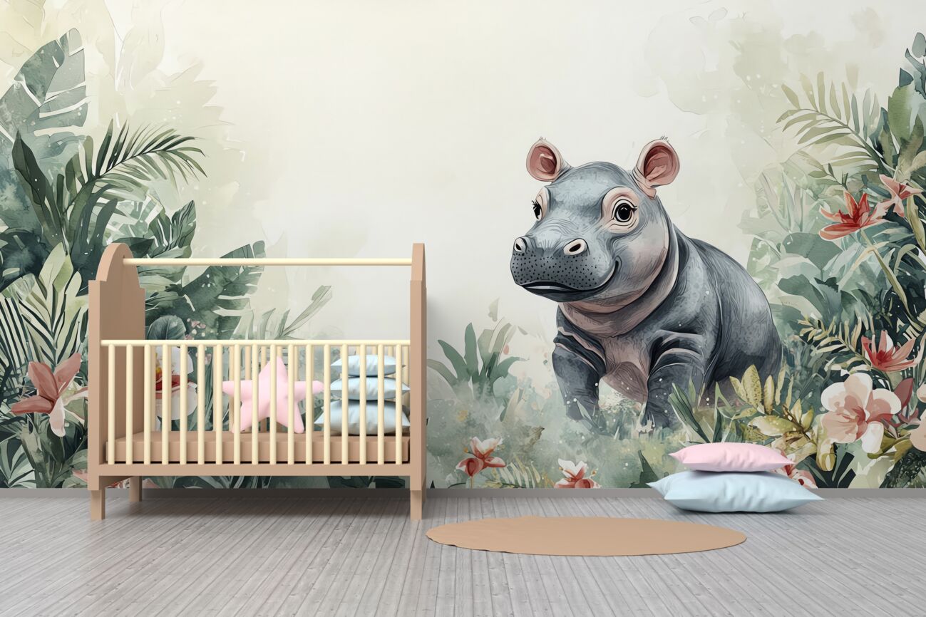 Fototapeta Hippo wśród zieleni