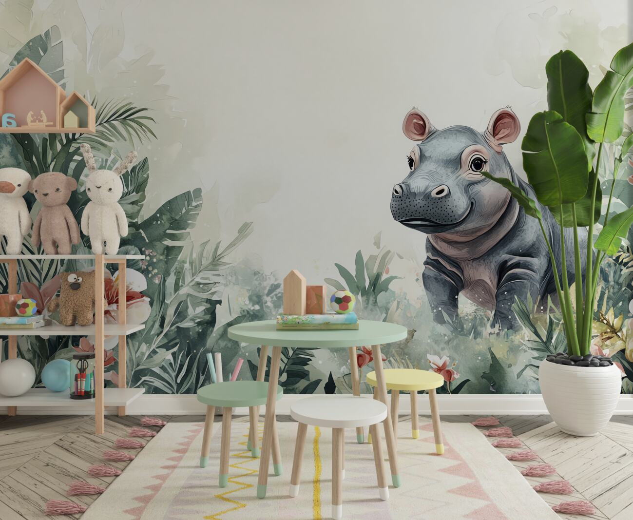 Fototapeta Hippo wśród zieleni
