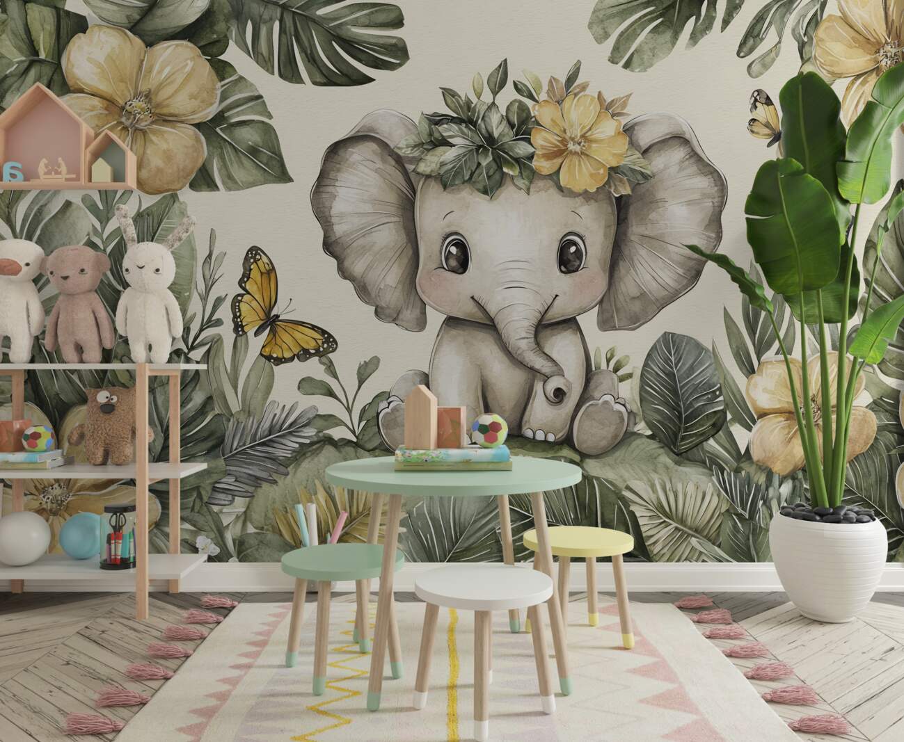 Fototapeta Elephant in Greens