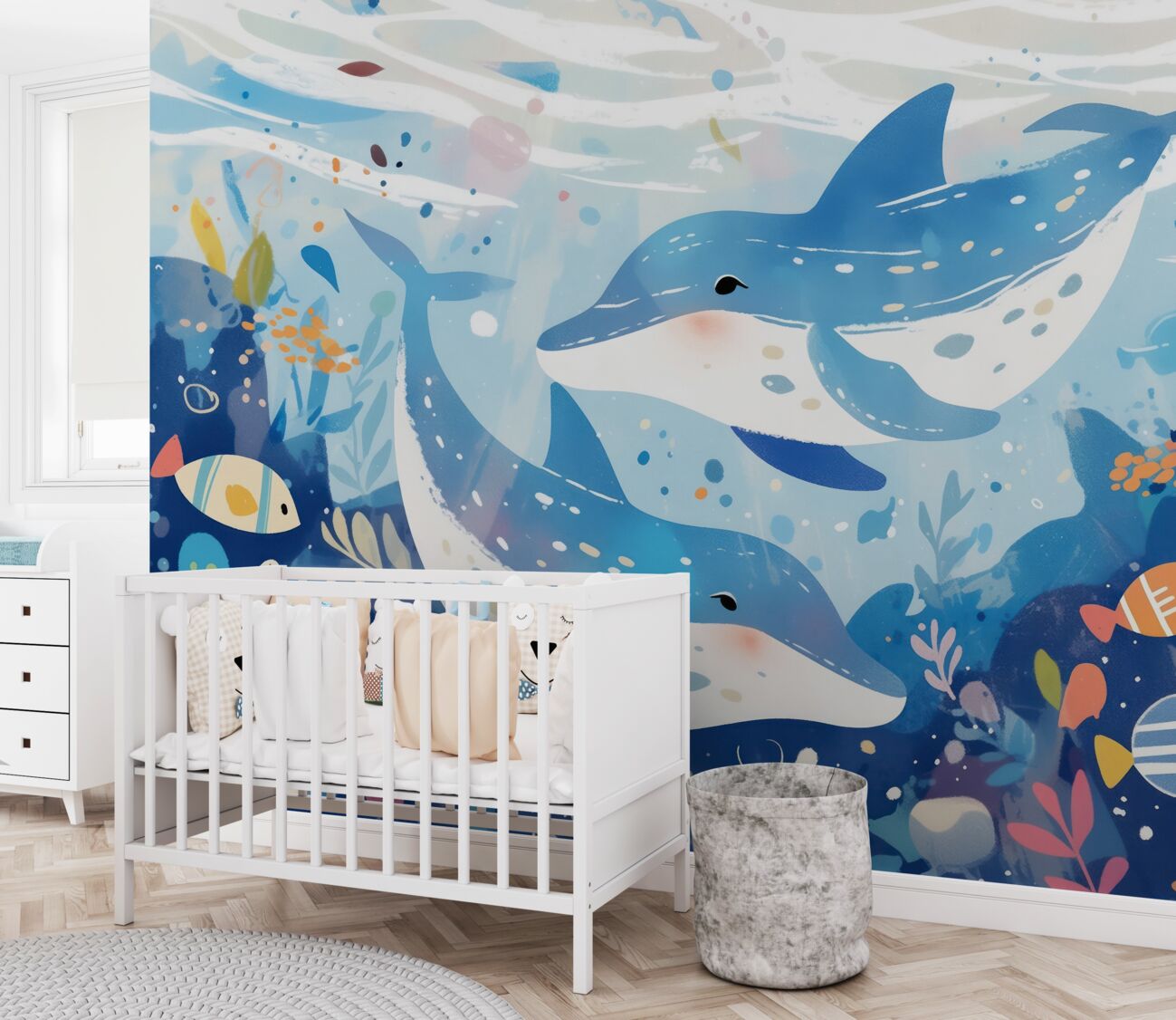 Fototapeta Dwa delfiny w Królestwie Podwodnym