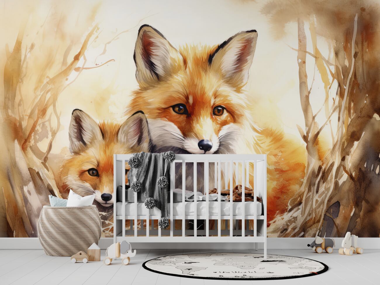 Fototapeta Dwa pomalowane lisy