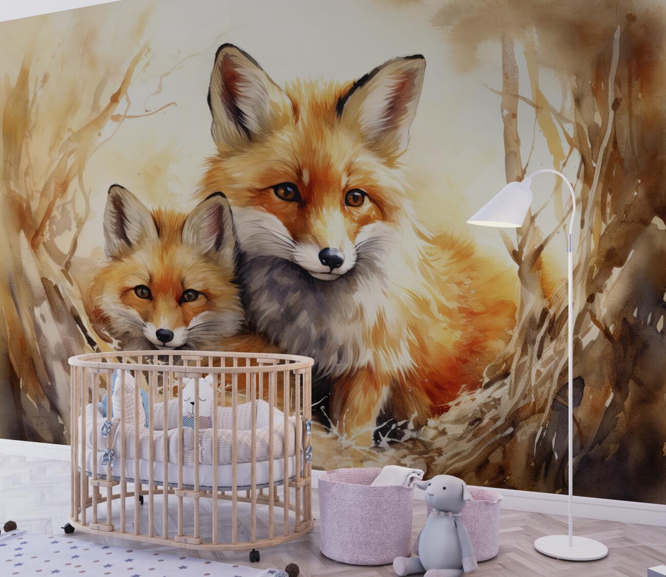 Fototapeta Dwa pomalowane lisy