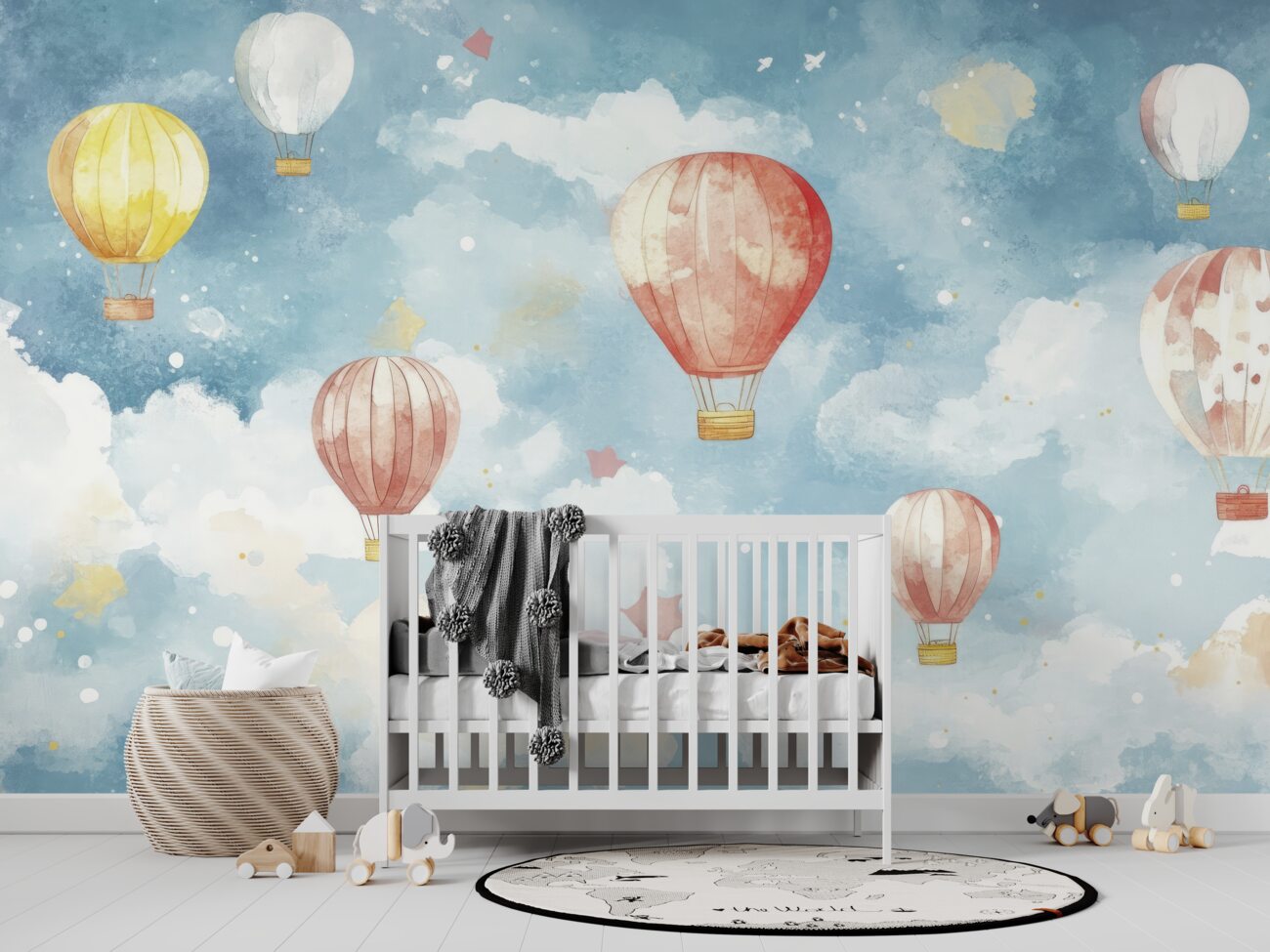 Fototapeta Narysowane balony na niebie